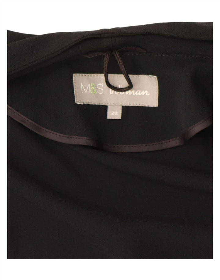 Marks & Spencer ženska jakna s otvorenim sakoom s 3/4 rukava UK 20 2XL crna