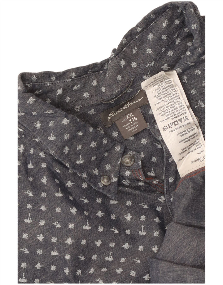 Eddie Bauer muška košulja kratkih rukava 2XL pamuk na plave točke