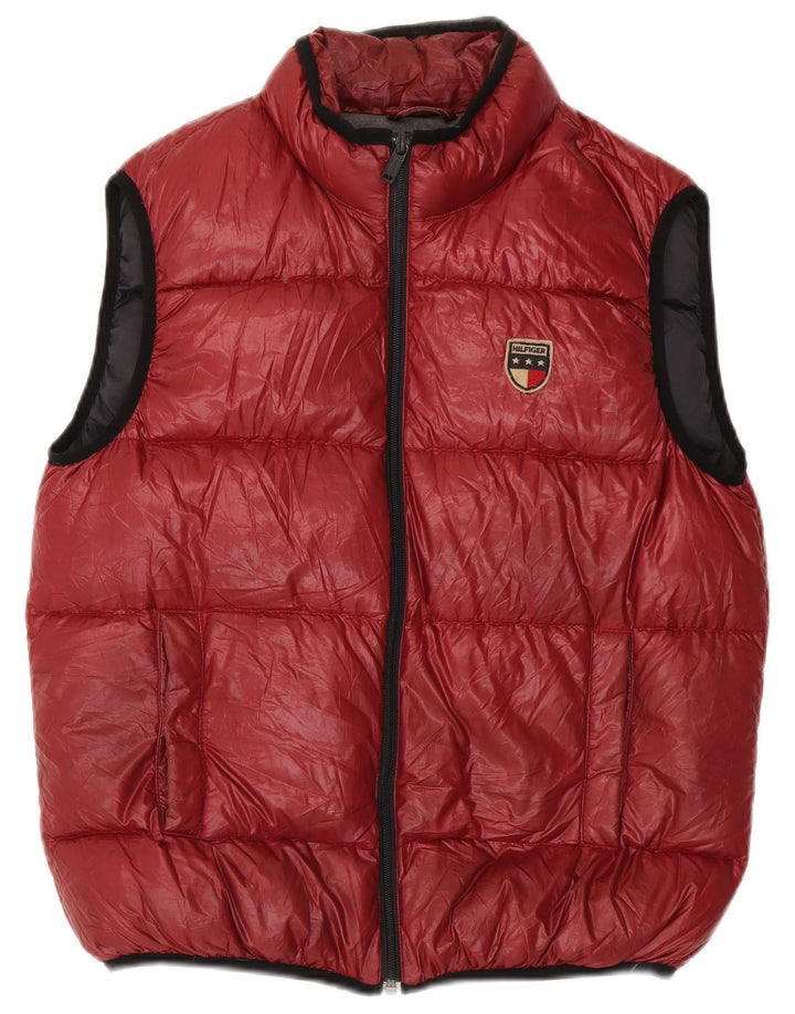 Tommy Hilfiger muška podstavljena jakna UK 36 mala crvena poliester