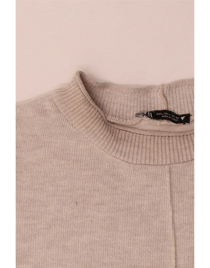 Zara ženska duga haljina UK 16 Large Beige Cotton