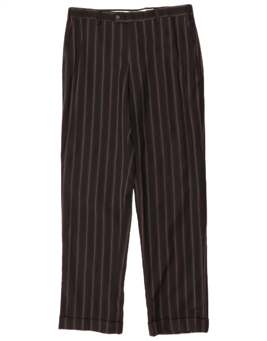 PAL ZILERI Muško dvodijelno odijelo s 3 gumba IT 50 Large W34 L33 Crno na pruge