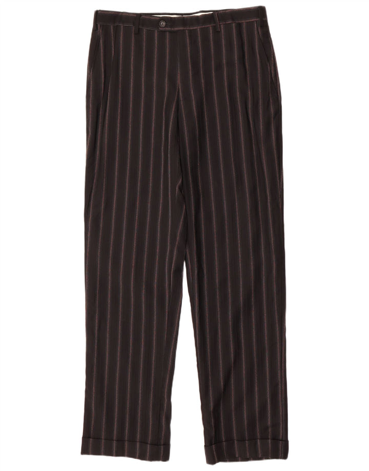 PAL ZILERI Muško dvodijelno odijelo s 3 gumba IT 50 Large W34 L33 Crno na pruge