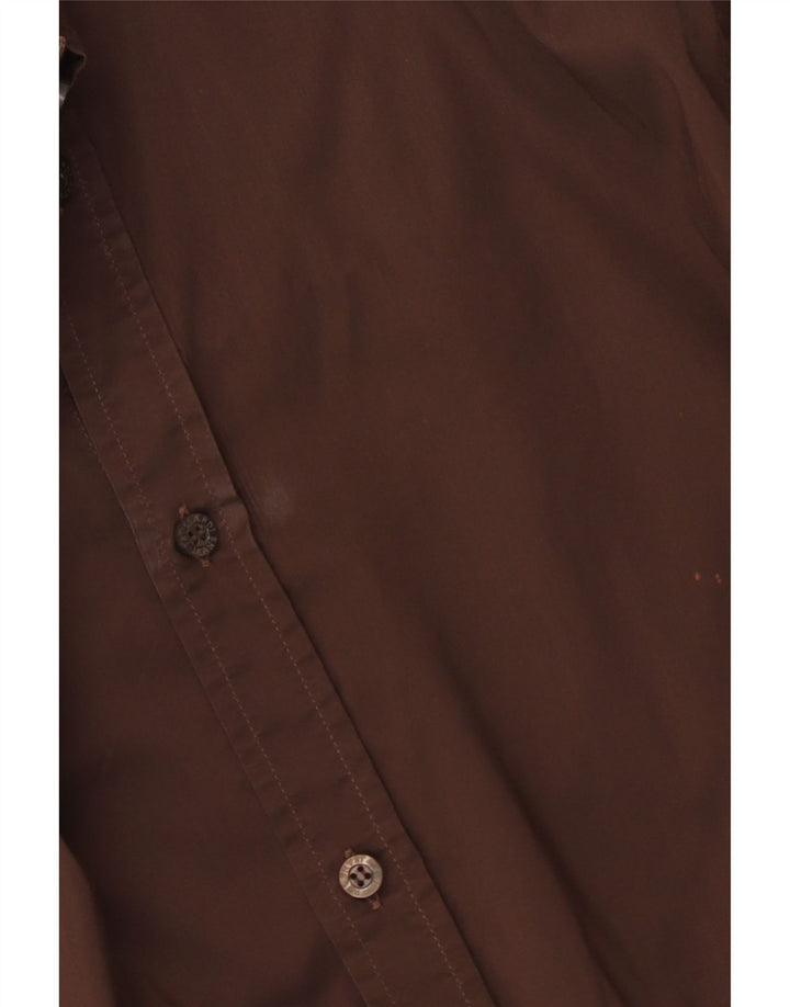 Trussardi Jeans muška košulja 2XL smeđi pamuk
