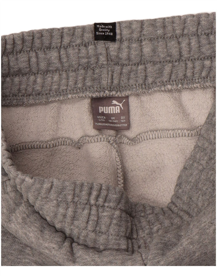 PUMA Boys Graphic Trenirka Hlače Joggers 13-14 Years Grey