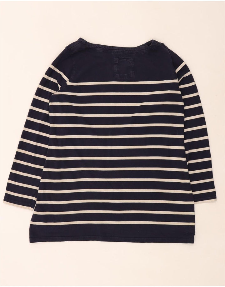 FAT FACE Ženska majica dugih rukava UK 18 XL, tamnoplavi pamuk na pruge