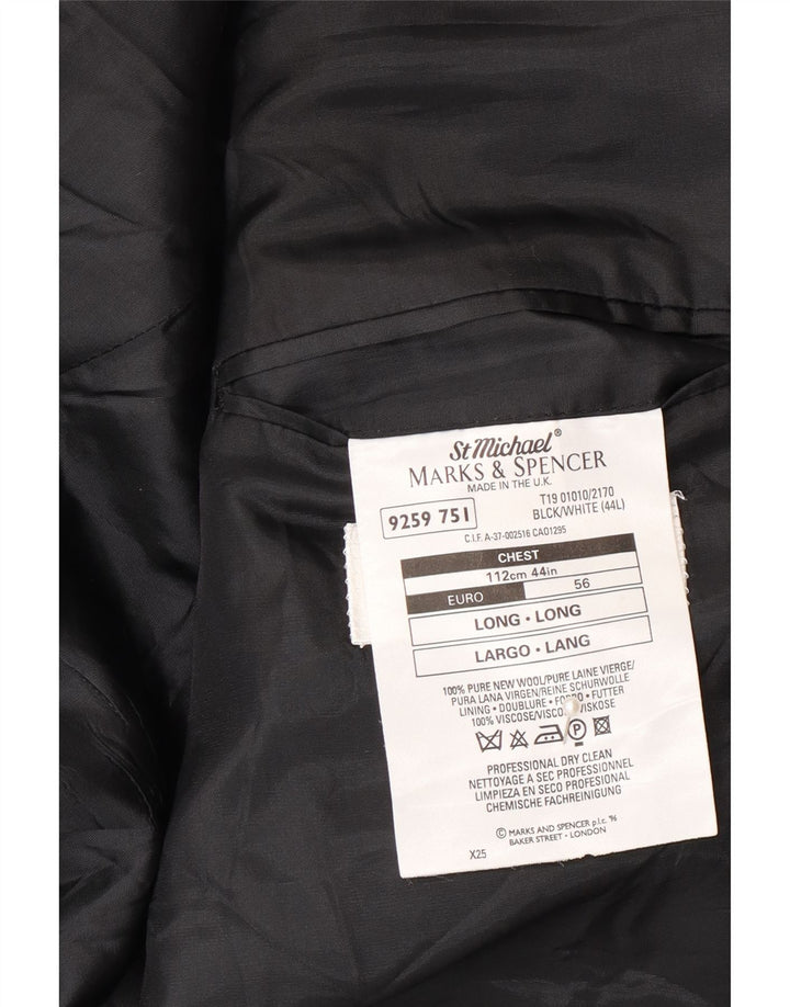 Marks & Spencer muški sako sa 2 gumba UK 44 XL Siva riblja kost vuna