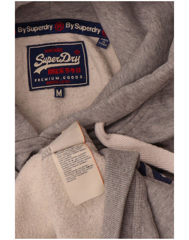 Superdry muška majica s kapuljačom s kapuljačom srednje sive boje s flekama