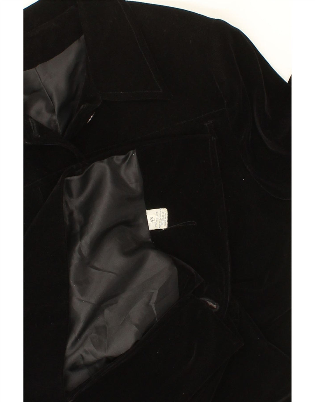 VINTAGE Womens 4 Button Blazer Jacket IT 48 XL Black Polyester Vintage Vintage and Second-Hand Vintage from Messina Hembry 