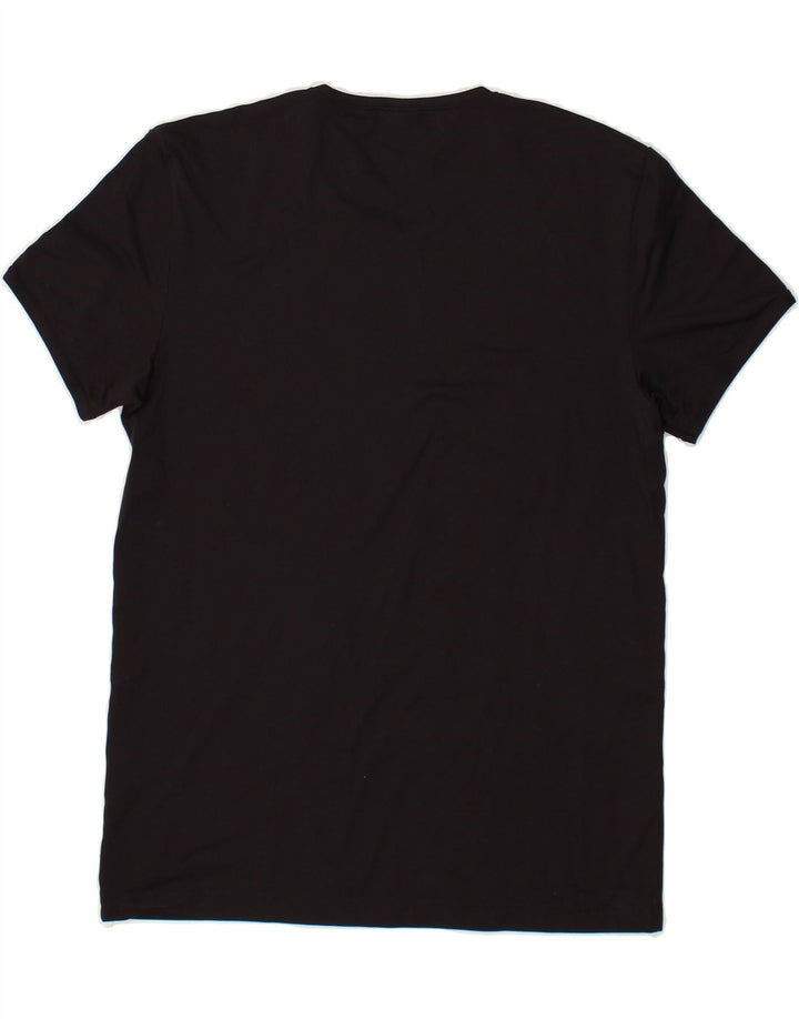 FILA Womens T-Shirt Top UK 14 Medium Black Polyamide Vintage Fila and Second-Hand Fila from Messina Hembry 