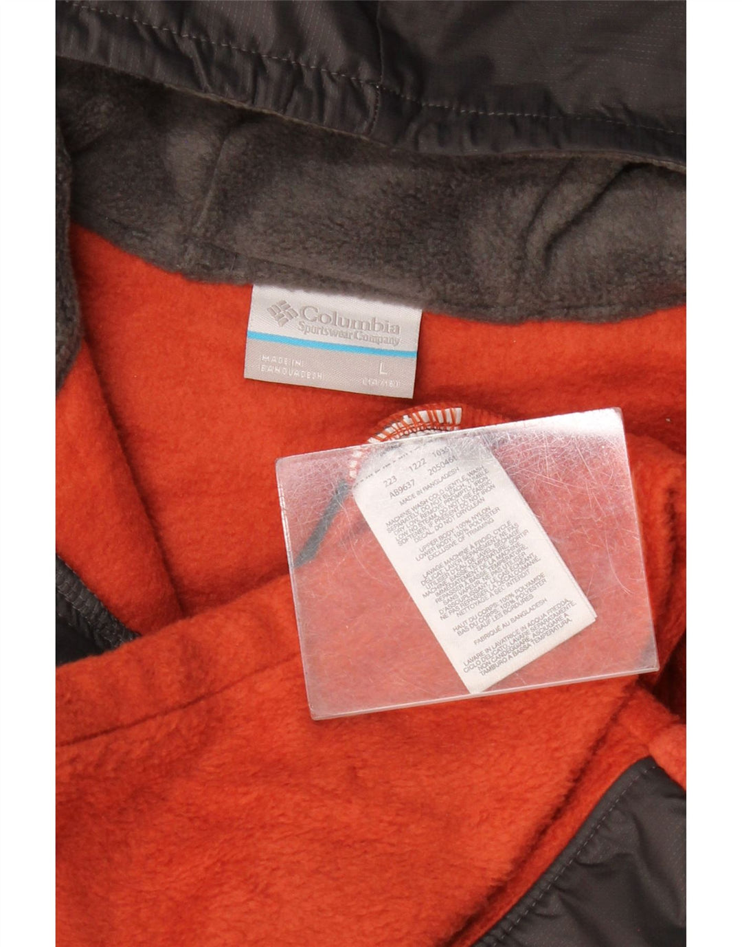 Flis jakna s kapuljačom COLUMBIA za dječake 14-15 godina velika siva boja