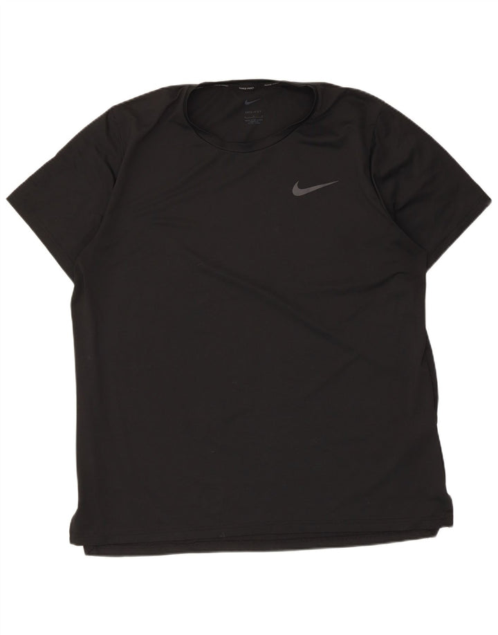 Nike Dri Fit majica kratkih rukava, veliki crni poliester