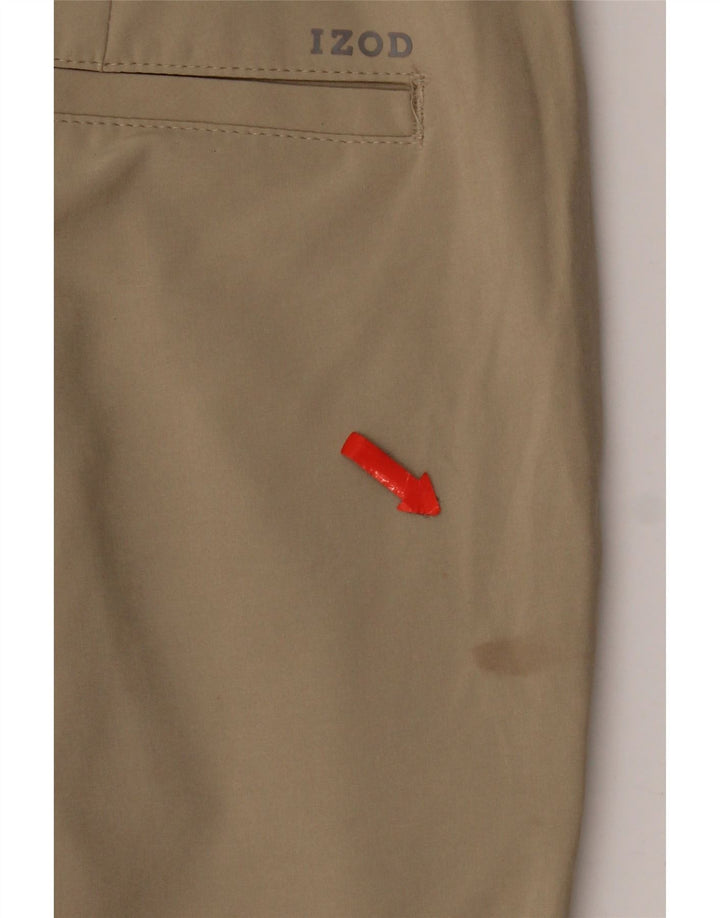 Izod ženske ravne chino hlače W32 L30 bež poliester