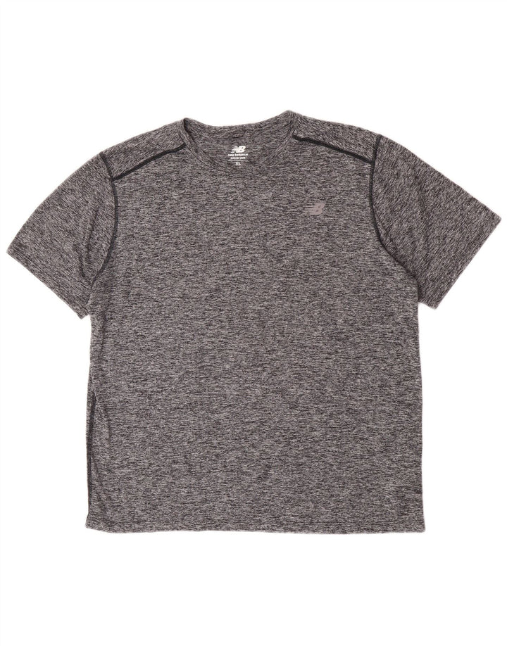 New Balance muška majica kratkih rukava XL sivi flekasti poliester