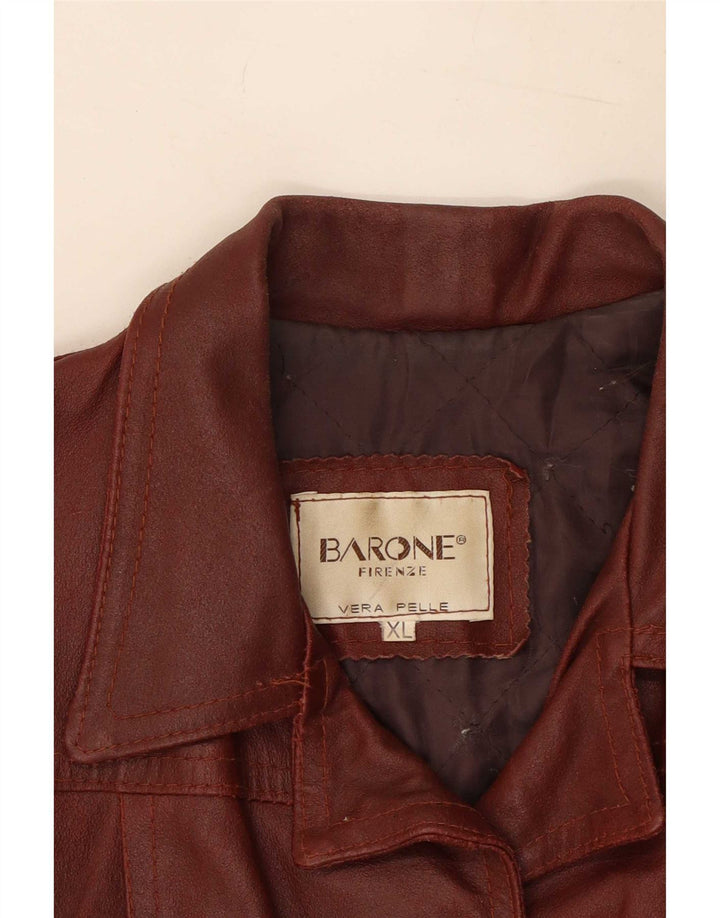 Barone ženska kožna jakna UK 18 XL smeđa