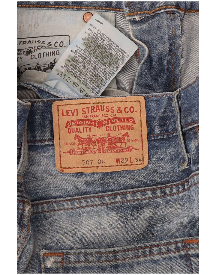 Levi's muške 507 Bootcut traperice W29 L32 plavi pamuk