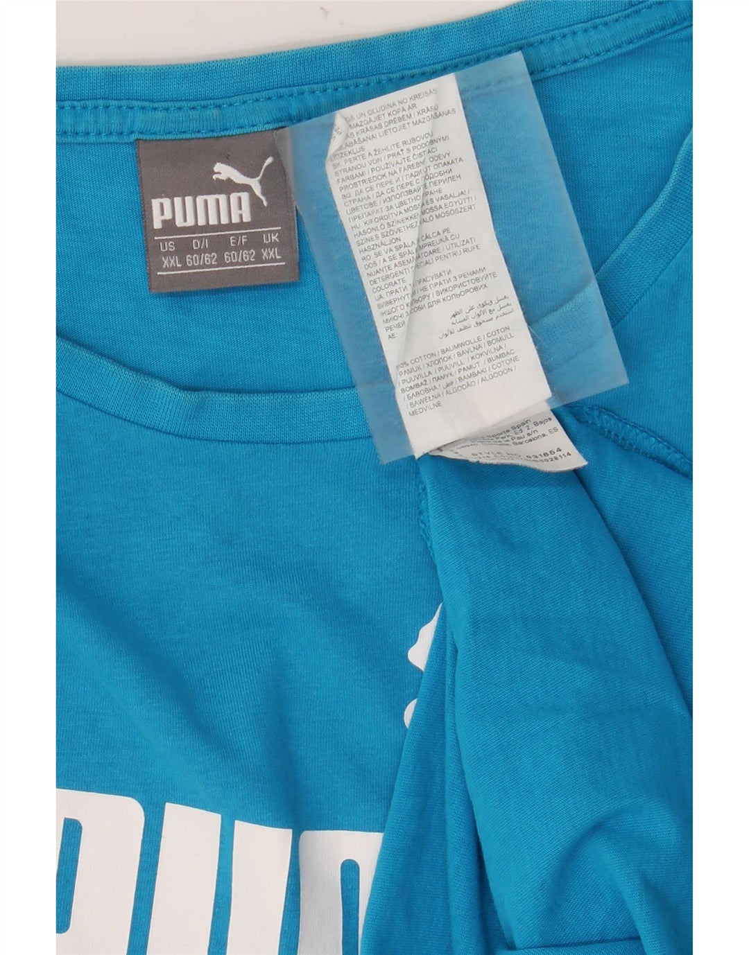 Puma muška majica s grafičkim motivima 2XL plavi pamuk