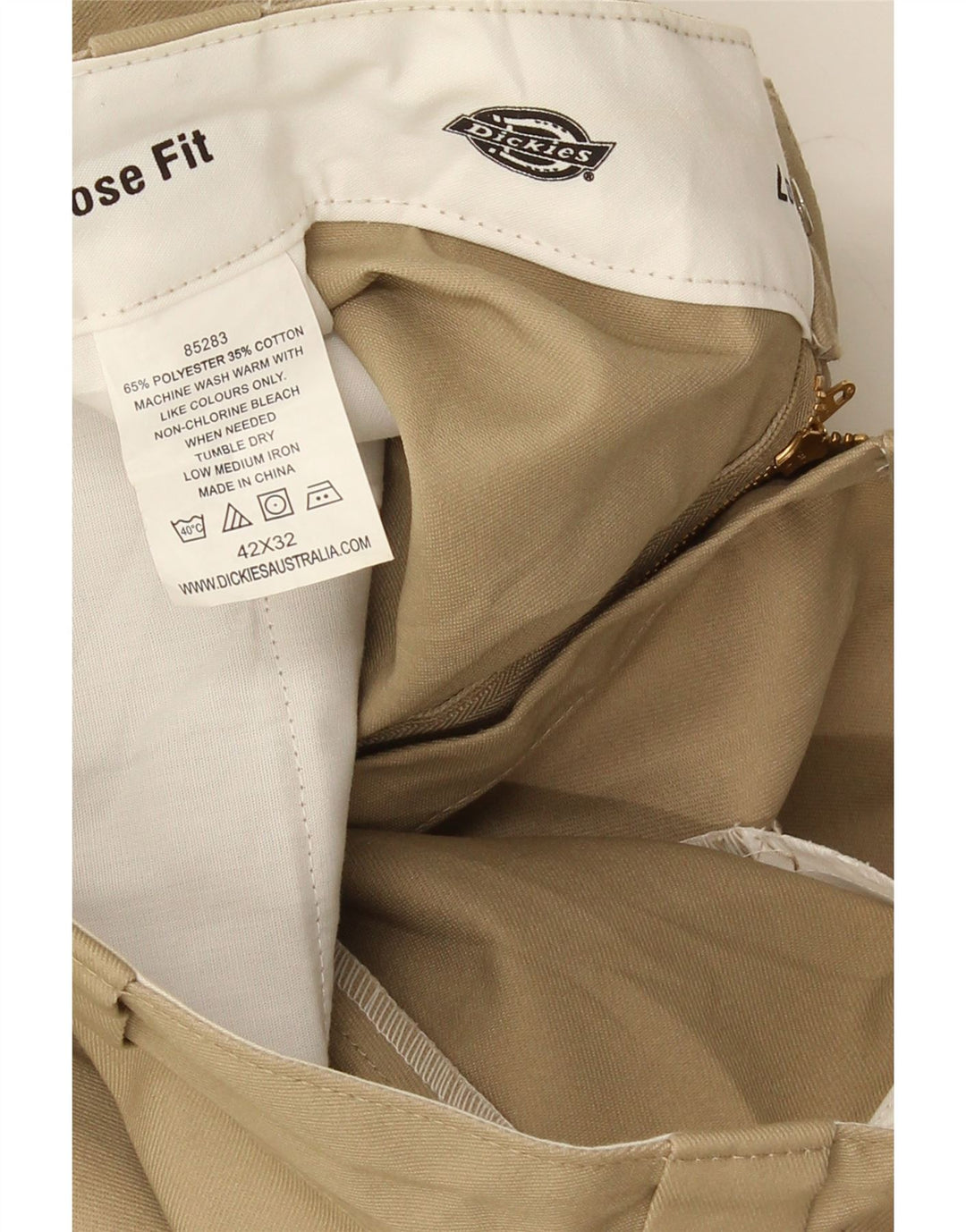 Dickies muške široke kargo hlače W42 L32 bež poliester