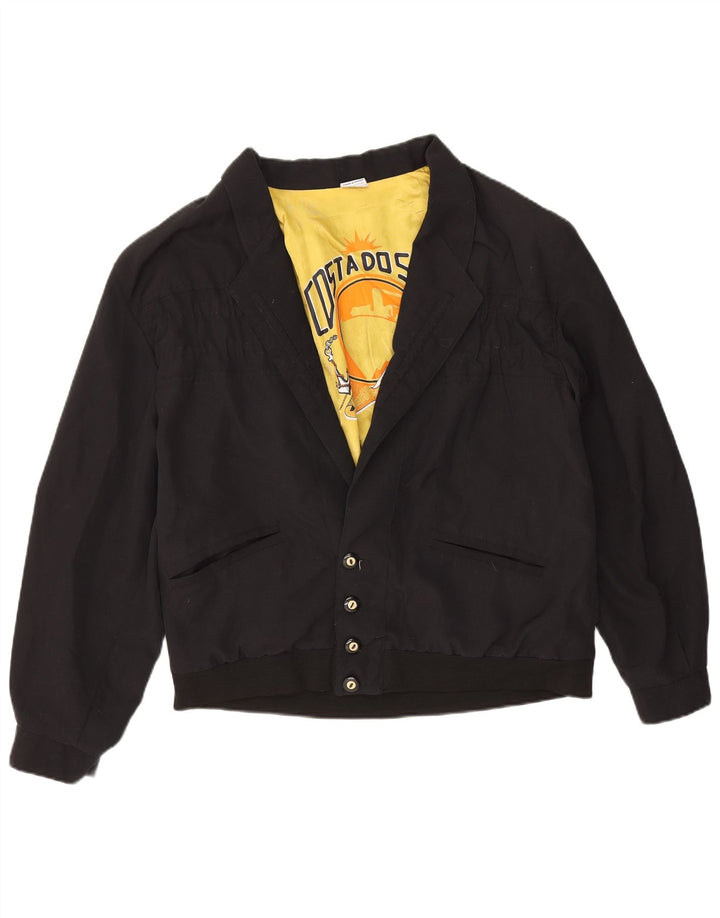 Vintage muška bomber jakna Veliki crni pamuk
