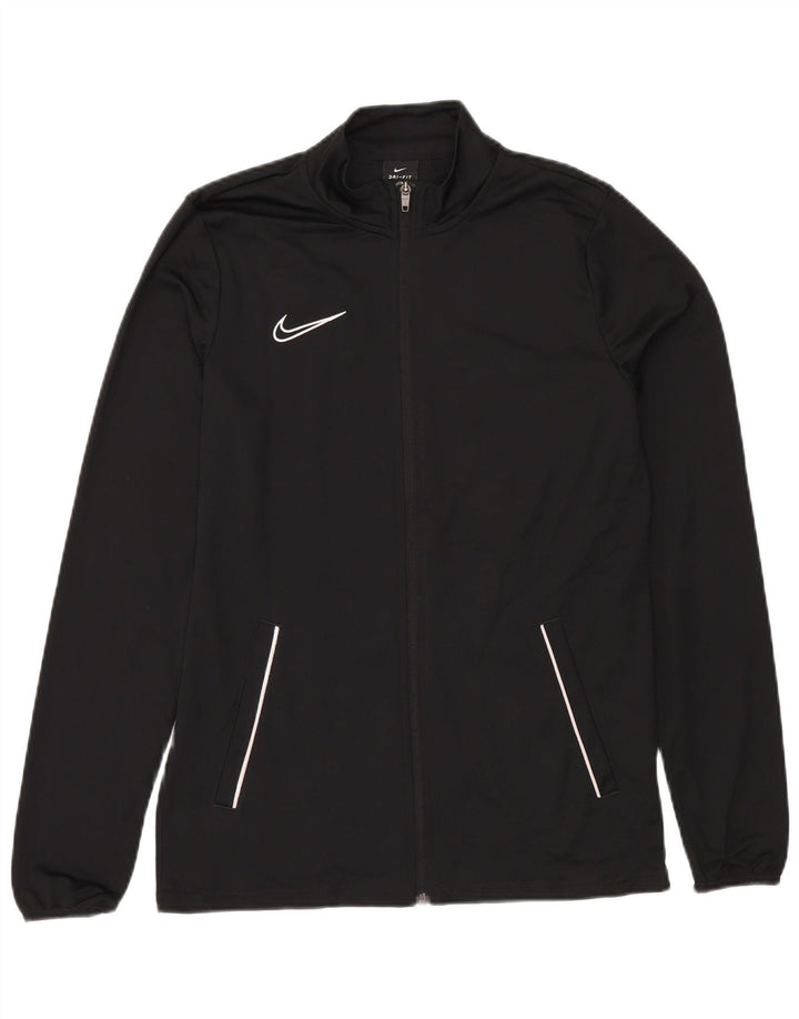 NIKE Mens Dri Fit Tracksuit Top Jacket Medium Black Polyester
