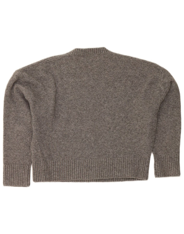 Zara ženski kratki pulover s okruglim izrezom UK 10 Small Gray