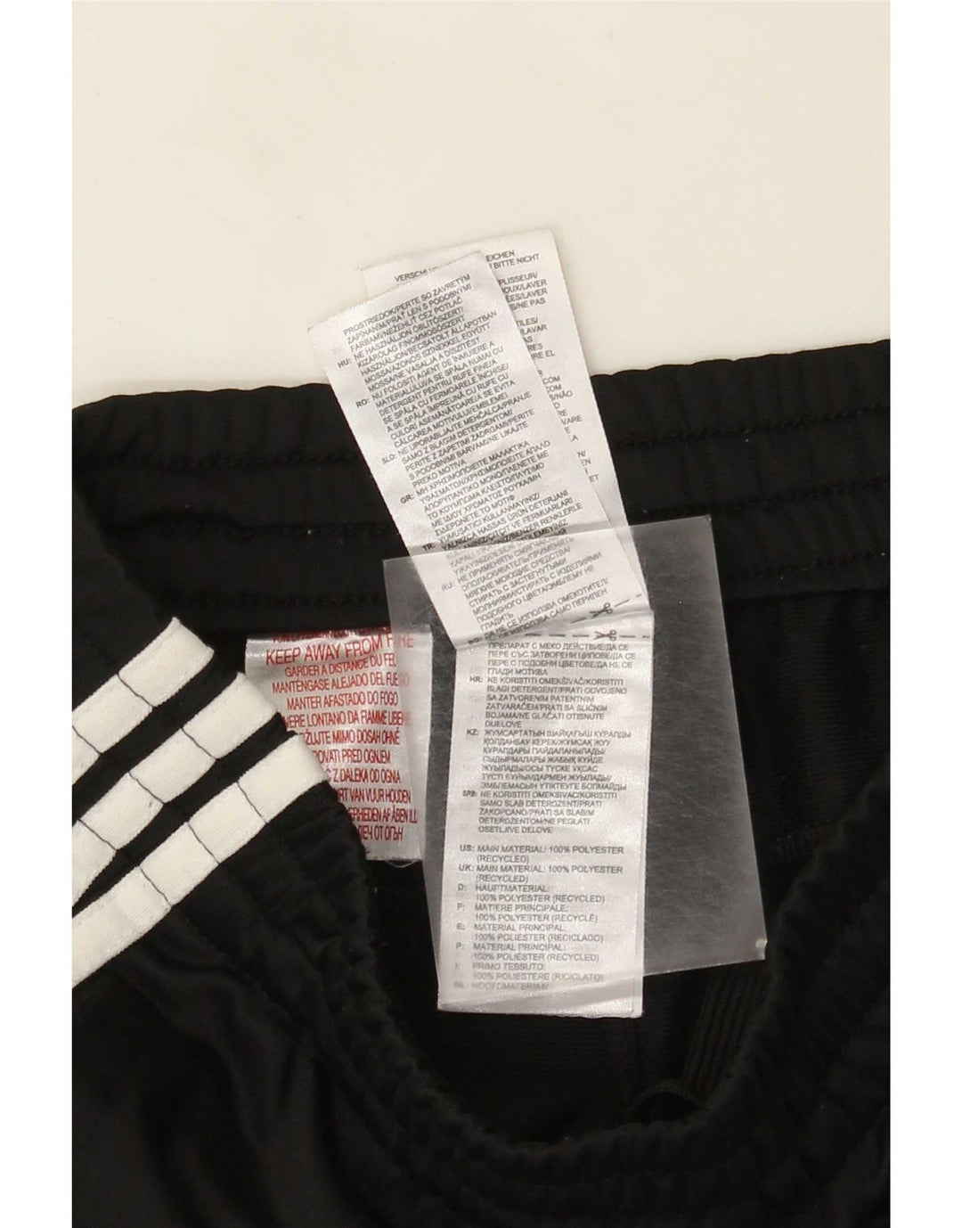 Adidas Hlače za trenirku za dječake 9-10 godina crne poliesterske