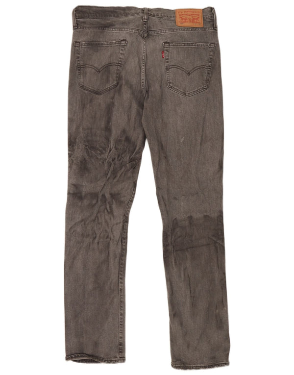Levi's Mens 511 Slim Jeans W34 L32 Grey Cotton