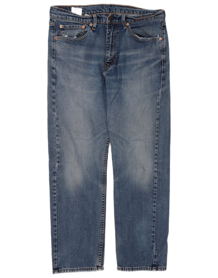 Levi's Mens 505 Regular Straight Jeans W34 L30 Plavi pamuk