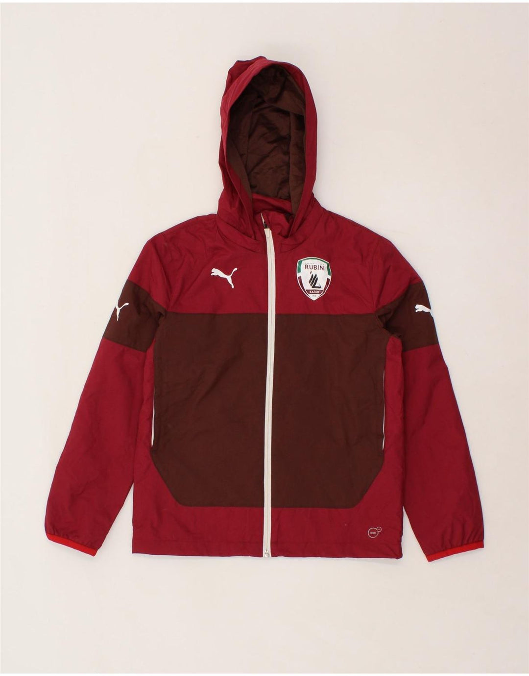 PUMA Boys Graphic Hooded Rain Jacket 11-12 Years Large  Red Vintage Puma and Second-Hand Puma from Messina Hembry 