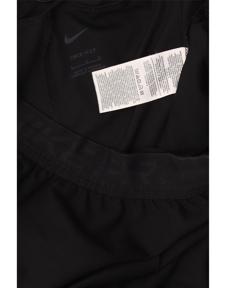 Velike crne hlače od poliestera Nike Dri Fit Graphic Trenirka