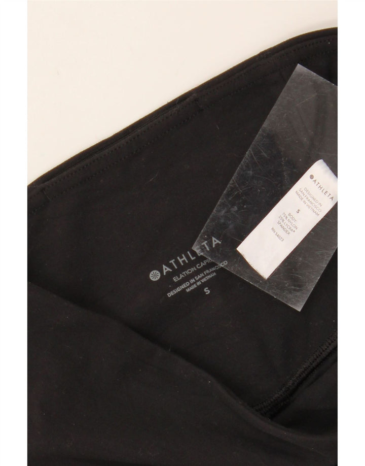 ATHLETA Womens Capri Leggings UK 10 Small  Black Nylon Vintage Athleta and Second-Hand Athleta from Messina Hembry 