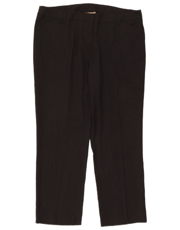Marks & Spencer ženske ravne ležerne hlače UK 18 XL W40 L31 crne