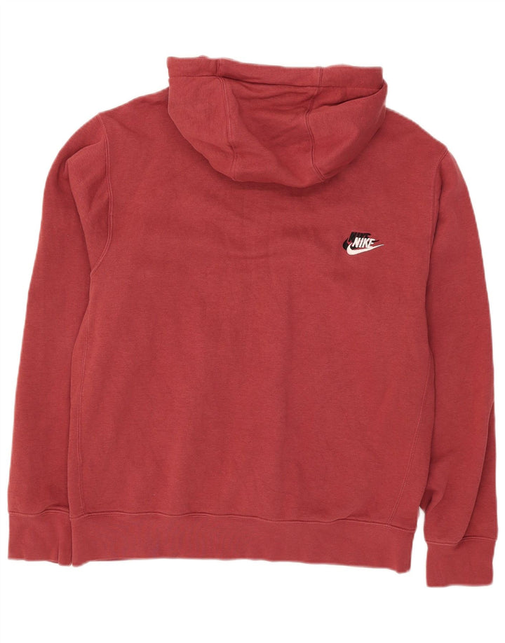Nike muška majica s kapuljačom srednje crvene boje od pamuka