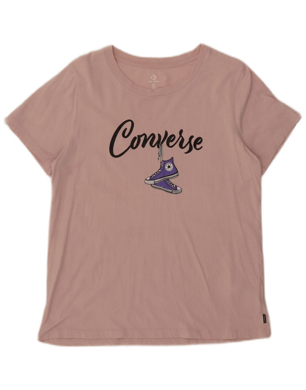 Converse Ženska majica kratkih rukava s grafičkim motivima UK 14 Veliki ružičasti pamuk