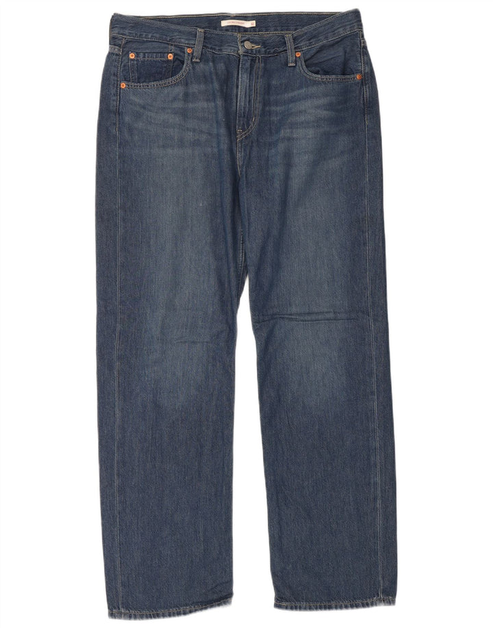 Levi's niske profesionalne ravne traperice W32 L32 plavi pamuk
