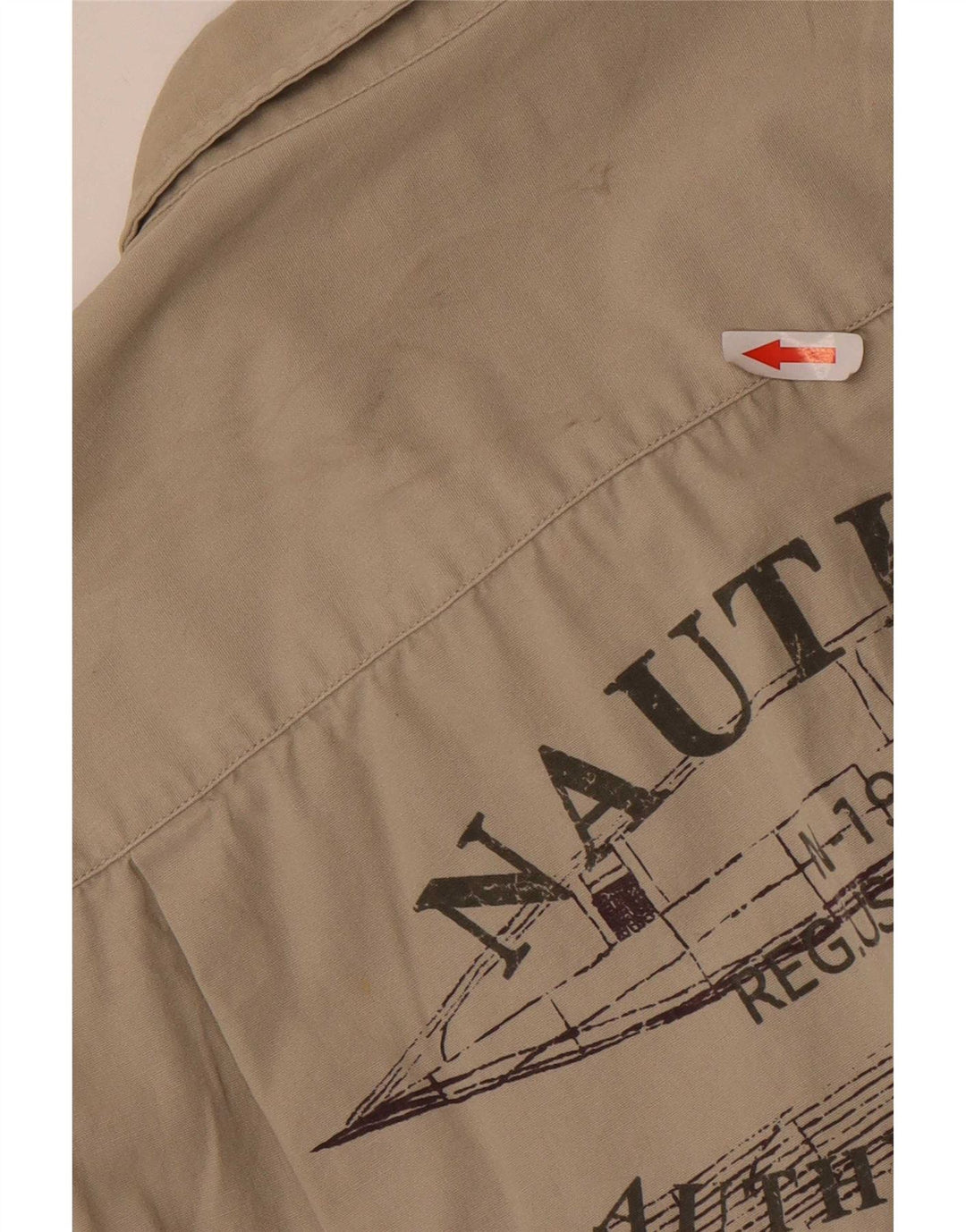 Nautica muška grafička majica kratkih rukava, srednje bež pamuk
