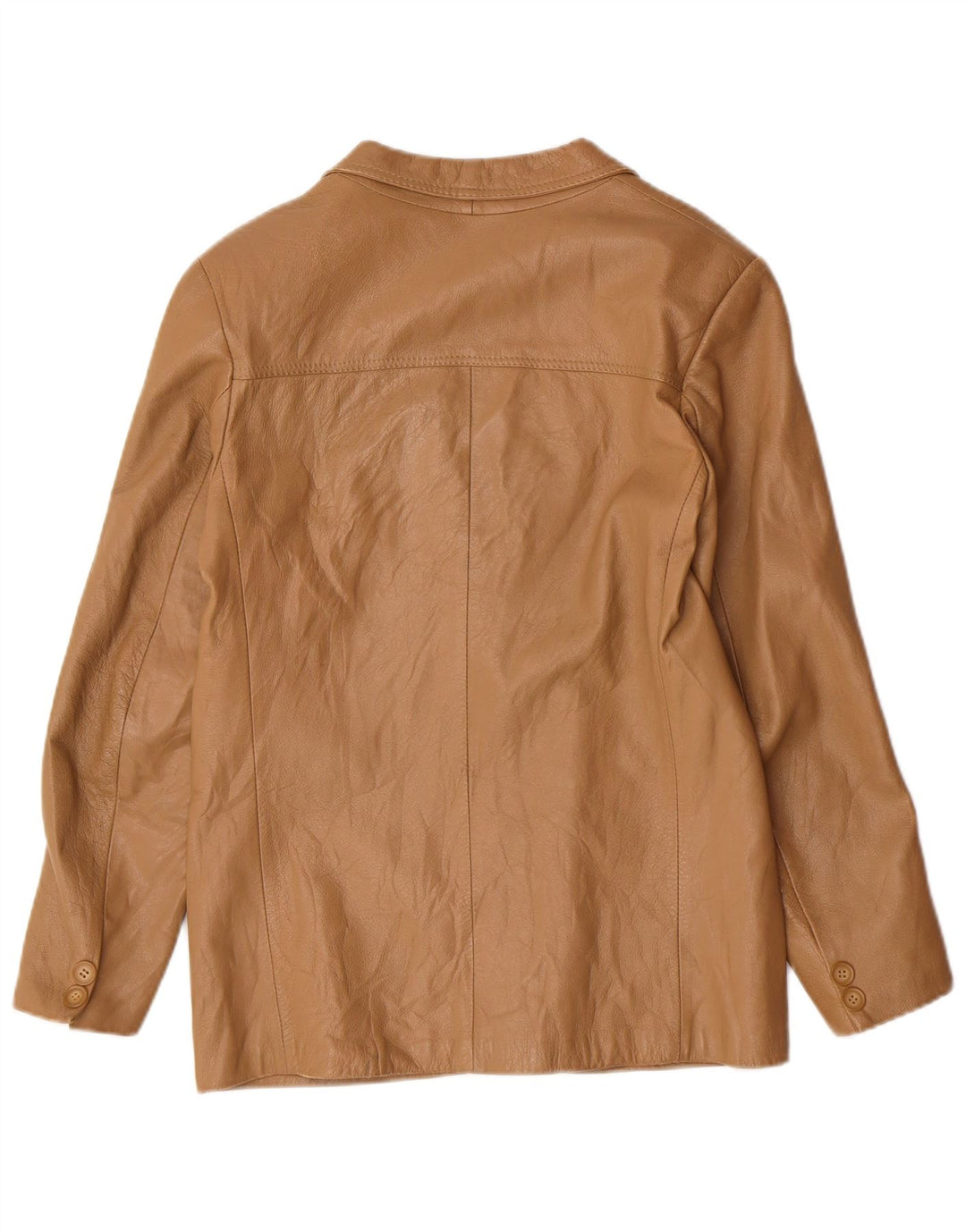 Vintage ženska jakna sa 2 gumba IT 44 srednje bež kožna klasična