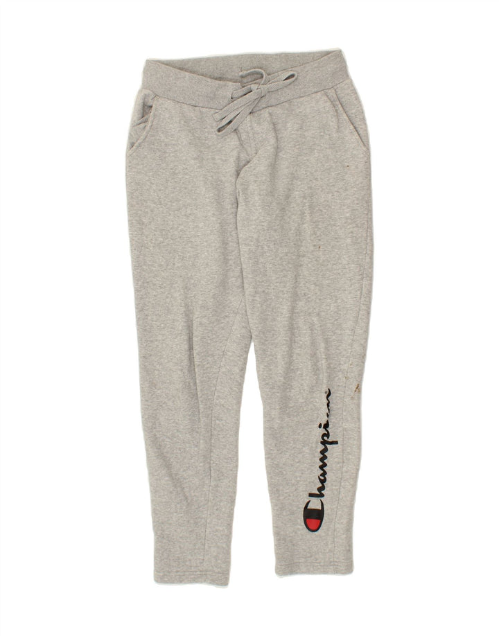 CHAMPION Mens Graphic Tracksuit Trousers Medium  Grey Cotton Vintage Champion and Second-Hand Champion from Messina Hembry 