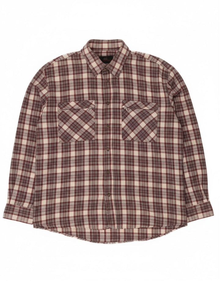 European Project muška flanelska košulja XL sivi karirani pamuk