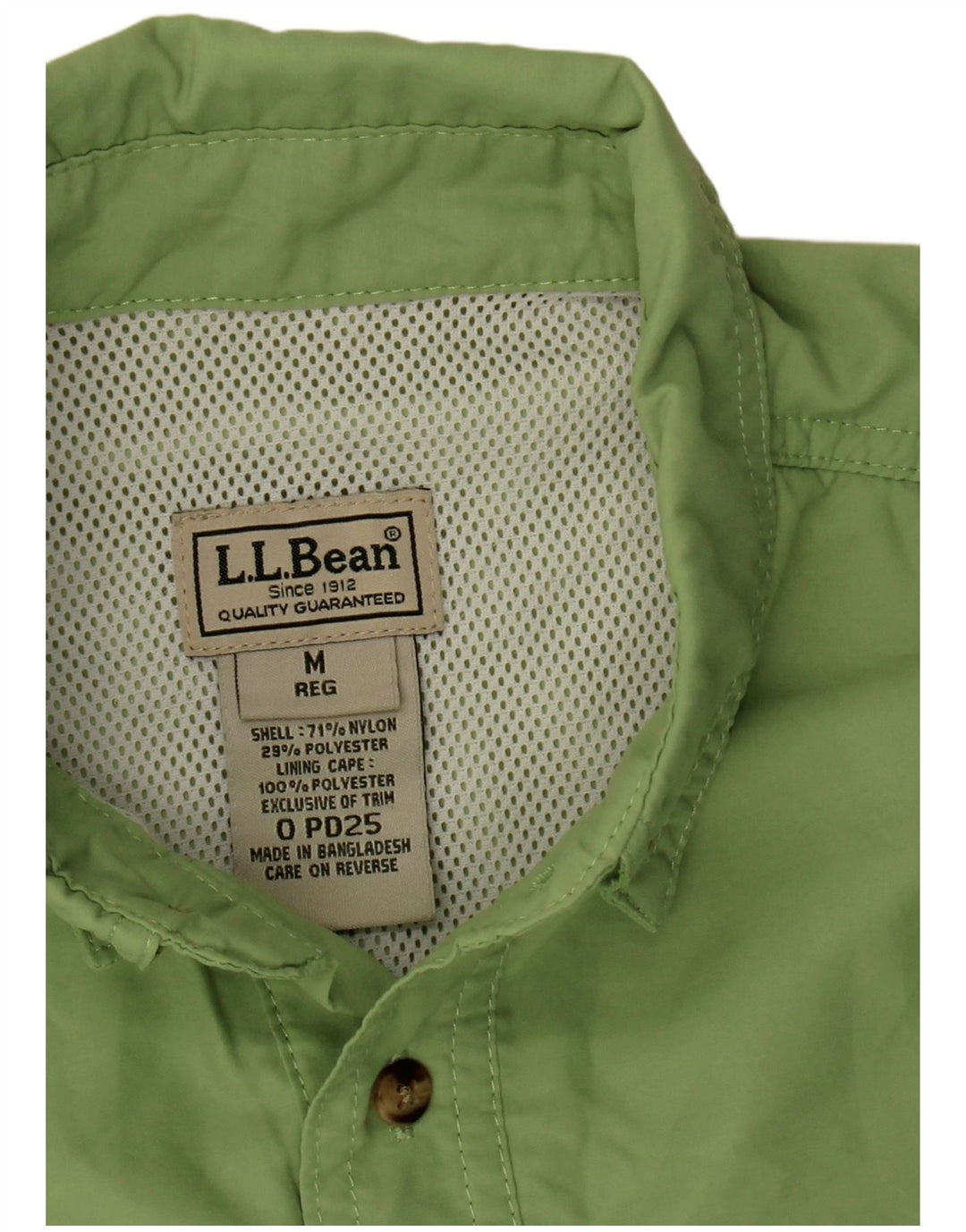 L.L.BEAN muška košulja kratkih rukava srednje zelene boje od najlona