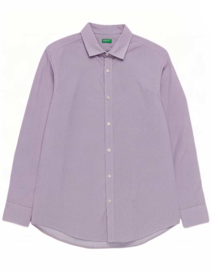 Benetton muška košulja srednje plave točke