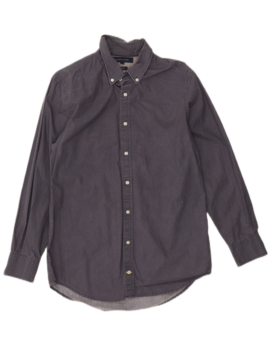 TOMMY HILFIGER Muška uska košulja srednjeg kroja, tamnoplavi pamuk na točkice