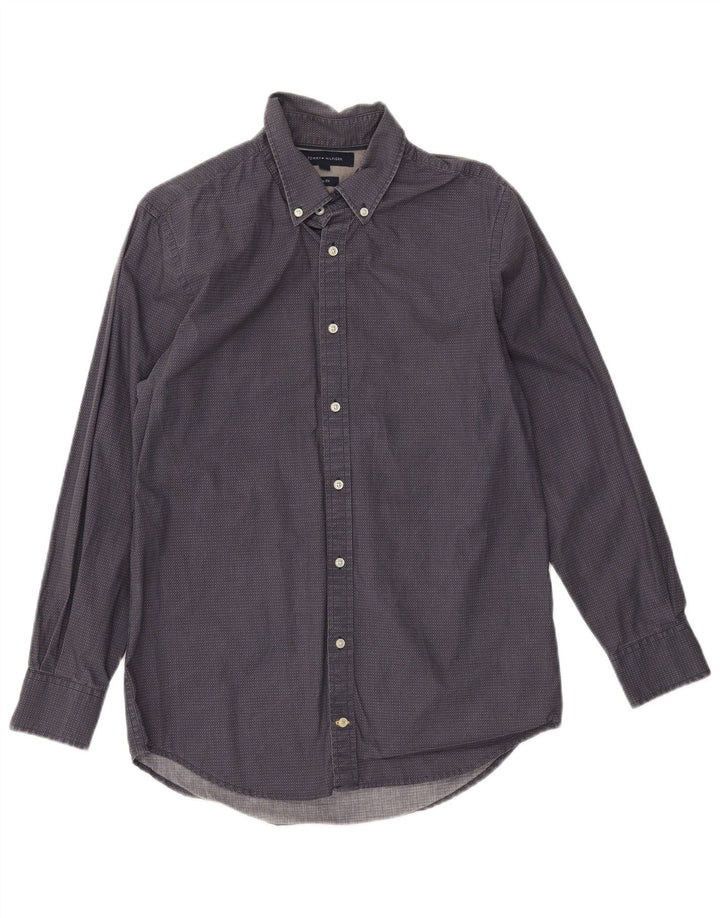 TOMMY HILFIGER Muška uska košulja srednjeg kroja, tamnoplavi pamuk na točkice