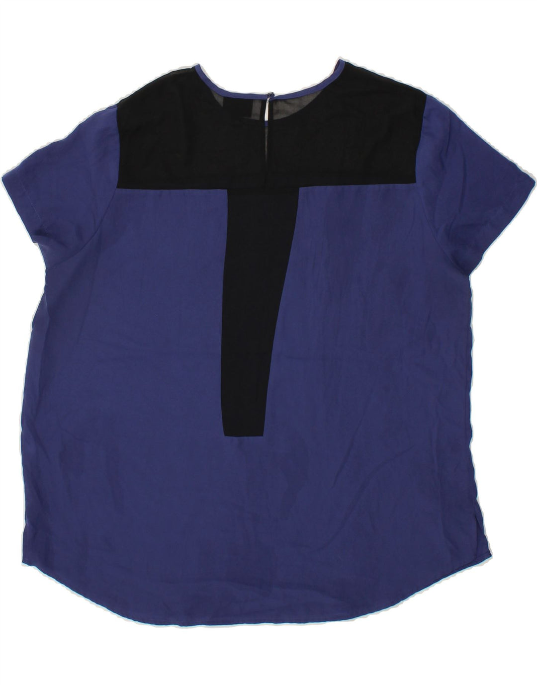 MOSSIMO Womens T-Shirt Top UK 20 2XL Navy Blue Colourblock Polyester Vintage Mossimo and Second-Hand Mossimo from Messina Hembry 