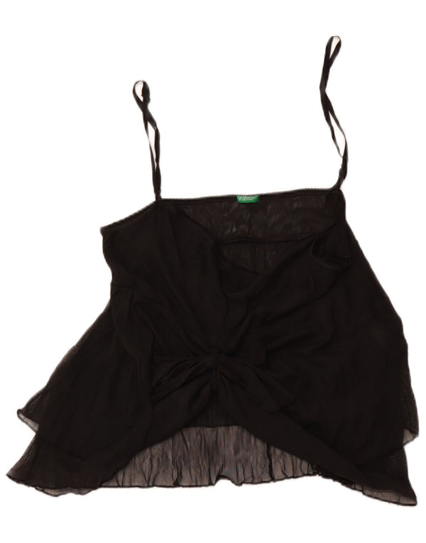 BENETTON Ženski Cami Top UK 12 Srednje crna