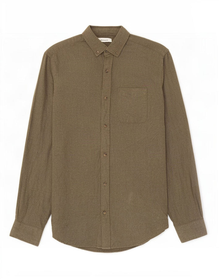 Jack & Jones muška flanelska košulja mala, kaki pamuk