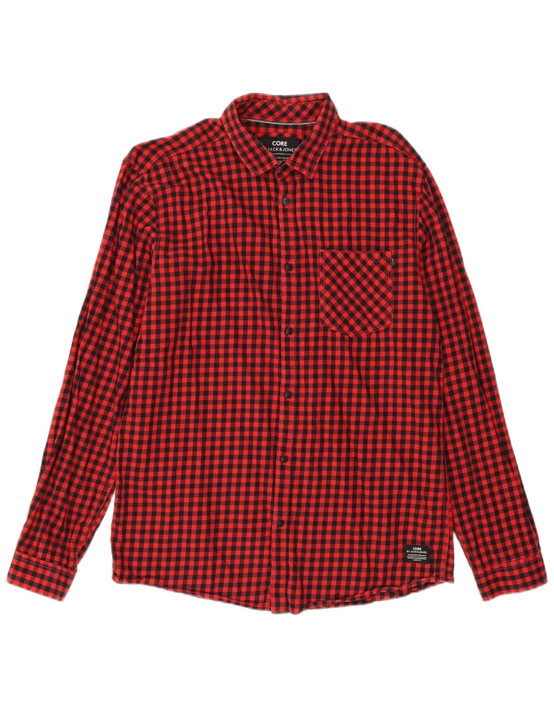 Jack & Jones muška košulja XL crveni gingham pamuk