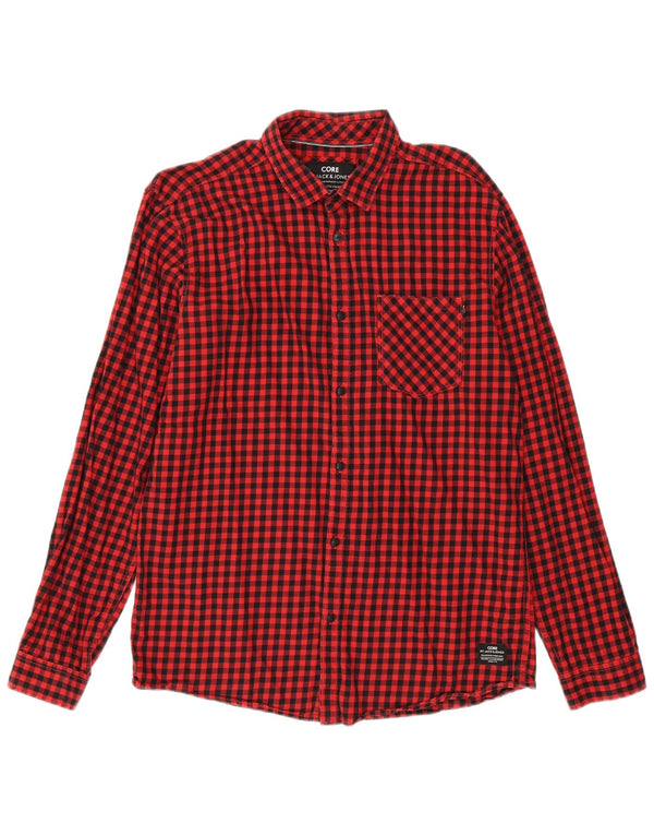 Jack & Jones muška košulja XL crveni gingham pamuk
