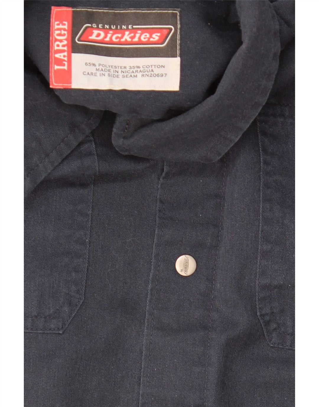 Dickies muška košulja kratkih rukava, veliki tamnoplavi poliester