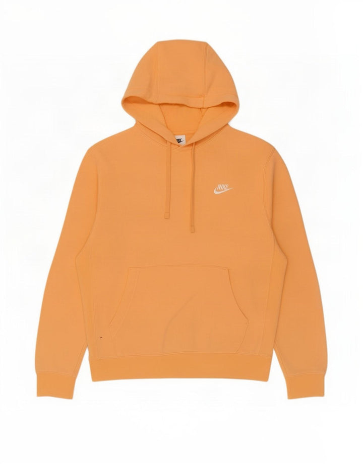 Nike muška majica s kapuljačom srednje narančaste pamučne boje