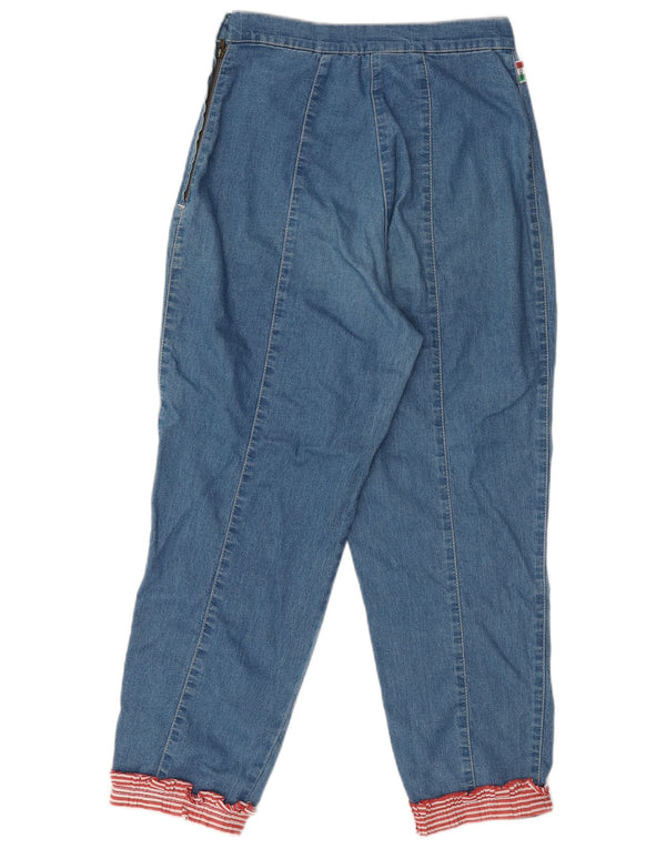 MOSCHINO Ženske sužene traperice visokog struka UK 12 srednje W28 L25 plavi pamuk